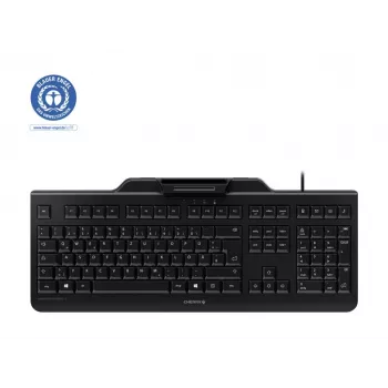 Cherry SECURE BOARD 1.0 vadu tastatūra ar NFC lasītāju, UK izkārtojums, melna