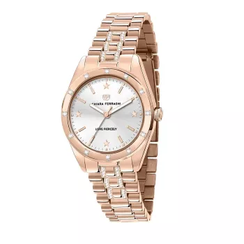 CHIARA FERRAGNI Sieviešu Eyelike kvarca analogais pulkstenis R1953100506 - 34 mm Sudraba nerūsējošais tērauds Milānas siets