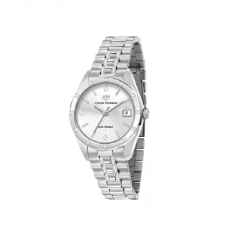 CHIARA FERRAGNI Sieviešu Logomania kvarca analogais pulkstenis R1953100514 32 mm rozā zelta nerūsējošā tērauda siets