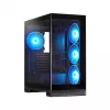 Chieftec Vista Max GX-30B-OP Vidēja torņa ATX korpuss ar 4x ARGB ventilatoriem un rūdītu stiklu, Melns