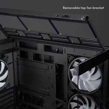 Chieftec Vista Max GX-30B-OP Vidēja torņa ATX korpuss ar 4x ARGB ventilatoriem un rūdītu stiklu, Melns