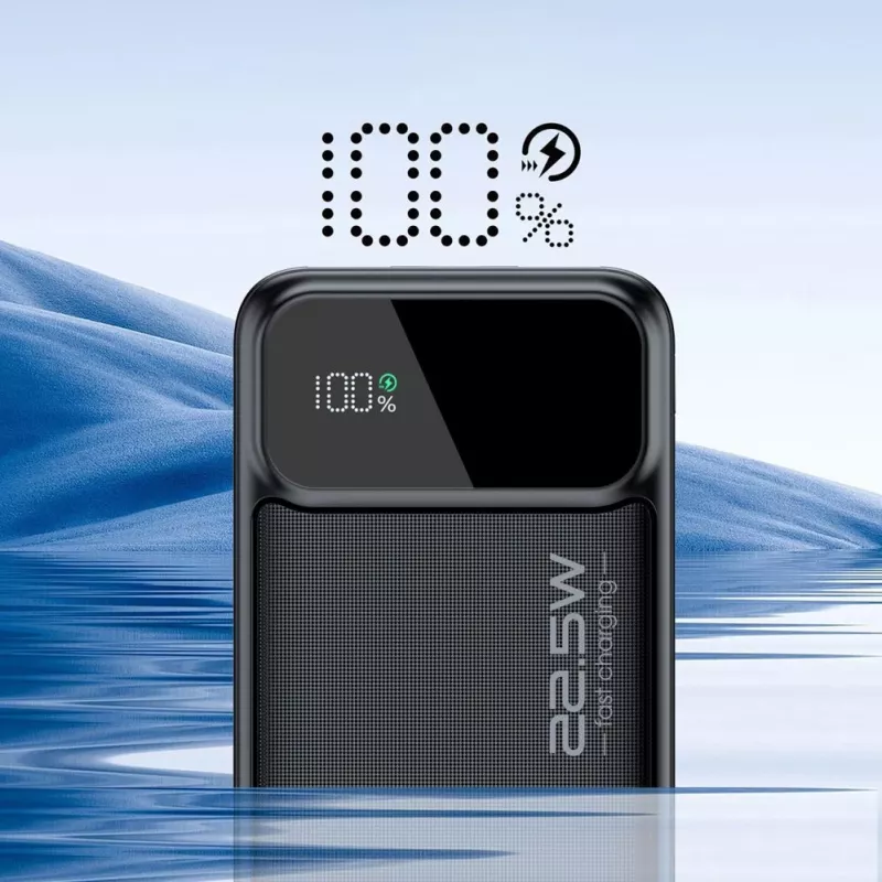 CHOETECH B732 Power Bank 50000 mAh 22.5W PD & QC - Melns