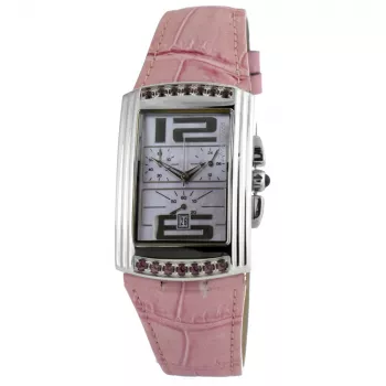 CHRONOTECH CT7018B-02S Sieviešu analogais kvarca pulkstenis 30mm balta ādas siksniņa