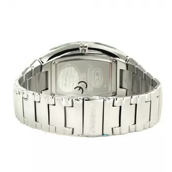 CHRONOTECH CT7065M-02M Vīriešu analogais kvarca pulkstenis 36mm Nerūsējošais tērauds Melns ciparnīca Sudraba aproce