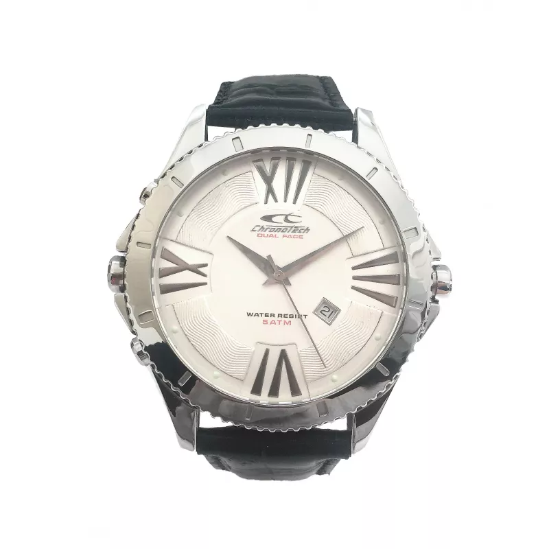 CHRONOTECH MAN CT7636M-01 48mm Nerūsējošā tērauda kvarca hronogrāfa pulkstenis