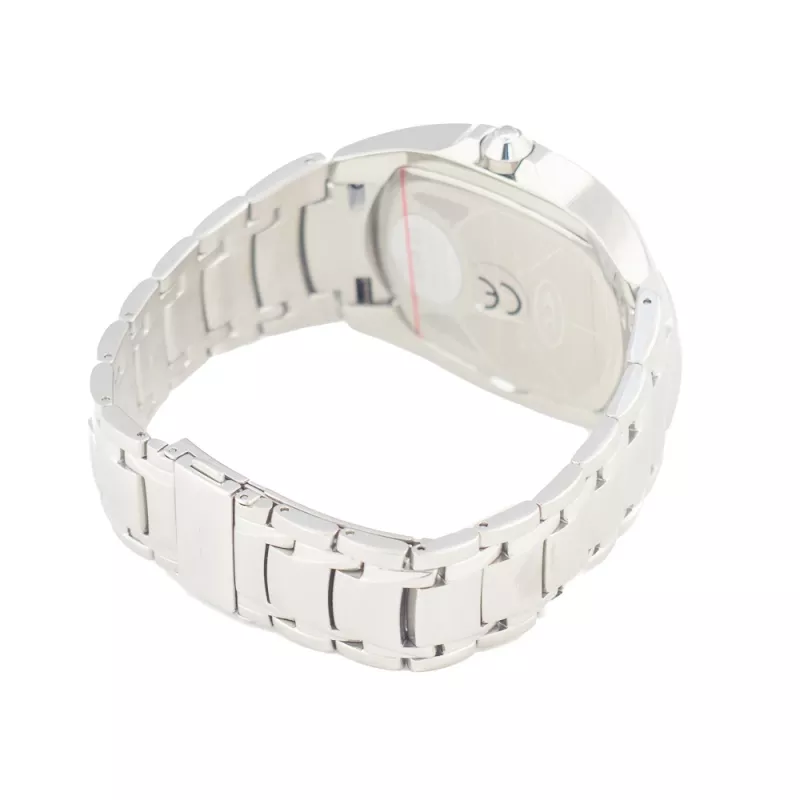 CHRONOTECH MAN CT7988M-65M Analogais kvarca pulkstenis 41mm Nerūsējošais tērauds Melns ciparnīca Sudraba Milānas aproce