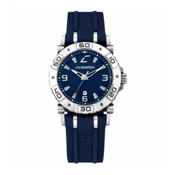 CHRONOTECH Vīriešu Pulkstenis RW0039 39mm Nerūsējošais Tērauds Analogais Kvarcs Melns Ciparnīca Ādas Siksniņa