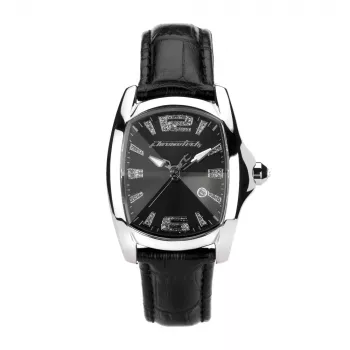 CHRONOTECH Sieviešu kvarca analogais pulkstenis CT7107L02 - 30mm nerūsējošā tērauda korpuss, balts ciparnīca, balta ādas siksniņa