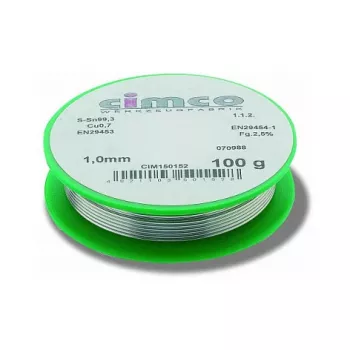 Cimco 150154 Bezsvina lodalva Sn99.3Cu0.7 1,0mm 250g DIN EN 29453-4