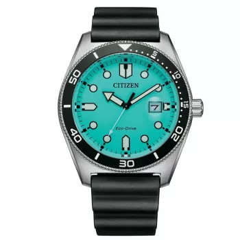 CITIZEN Eco-Drive vīriešu pulkstenis AW1760-14X 43mm zaļa neilona siksniņa