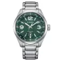 CITIZEN Eco-Drive vīriešu pulkstenis AW1830-88X 42.6mm nerūsējošais tērauds zaļš ciparnīca