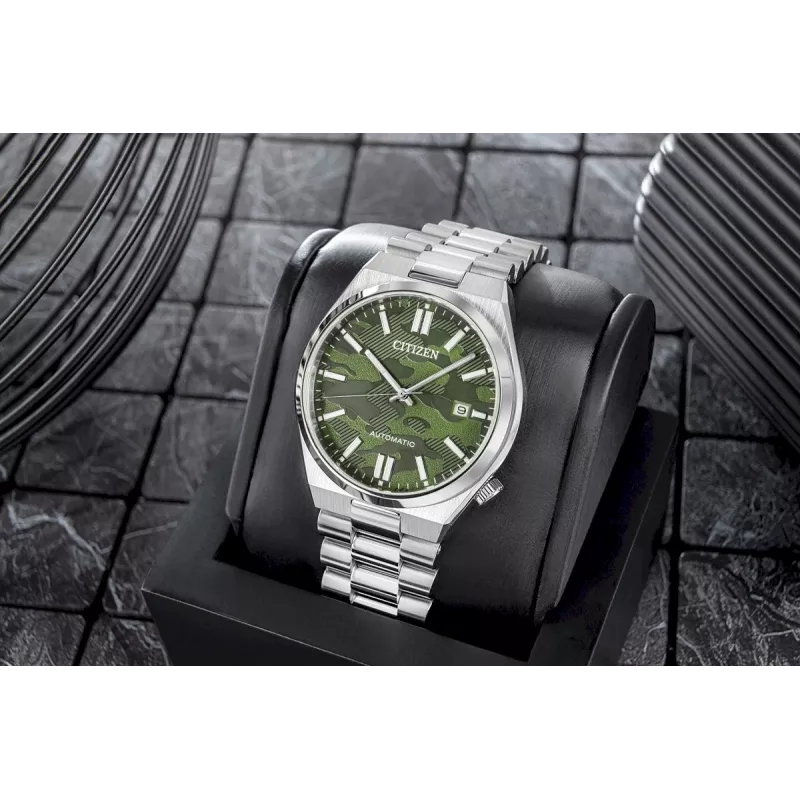CITIZEN Vīriešu Automātiskais Pulkstenis NJ0159-86X 40mm Zelta Krāsas Nerūsējošais Tērauds Zaļš Ciparnīca