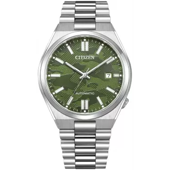 CITIZEN Vīriešu Automātiskais Pulkstenis NJ0159-86X 40mm Zelta Krāsas Nerūsējošais Tērauds Zaļš Ciparnīca