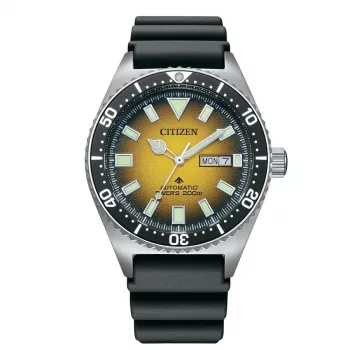 CITIZEN Vīriešu automātiskais pulkstenis NY0120-01X 41mm Melns ciparnīca Melna gumijas siksniņa