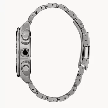 CITIZEN Vīriešu Eco-Drive Hronogrāfs Nerūsējošā Tērauda Pulkstenis CA4540-54A 43mm