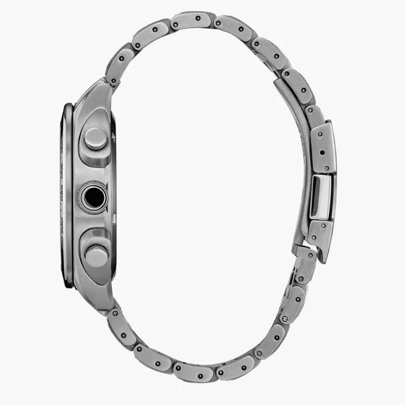 CITIZEN Vīriešu Eco-Drive Hronogrāfs Nerūsējošā Tērauda Pulkstenis CA4540-54A 43mm