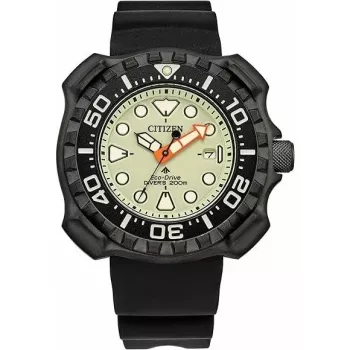 CITIZEN Vīriešu Eco-Drive Niršanas Pulkstenis BN0227-25X 47mm Melns Jonizēts Nerūsējošais Tērauds un Poliuretāna Siksniņa