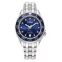 CITIZEN Sieviešu Eco-Drive Nerūsējošā tērauda pulkstenis FE6160-57L 35.4mm Zils ciparnīca