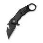 CIVIVI Amaroq salokāms nazis Nitro-V melns alumīnijs Drop Point Plain Edge C24018-2