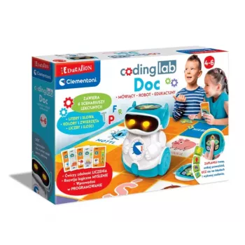Clementoni DOC Izglītojošais Robots Bērniem, Poļu Valoda, 5+ Gadi, STEM Kodēšanas Rotaļlieta