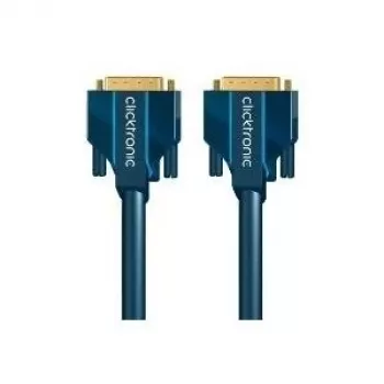 CLICKTRONIC DVI-D Dual Link kabelis 2m – ar zelta pārklājumu, dubulti ekranēts, WQXGA 2560x1600