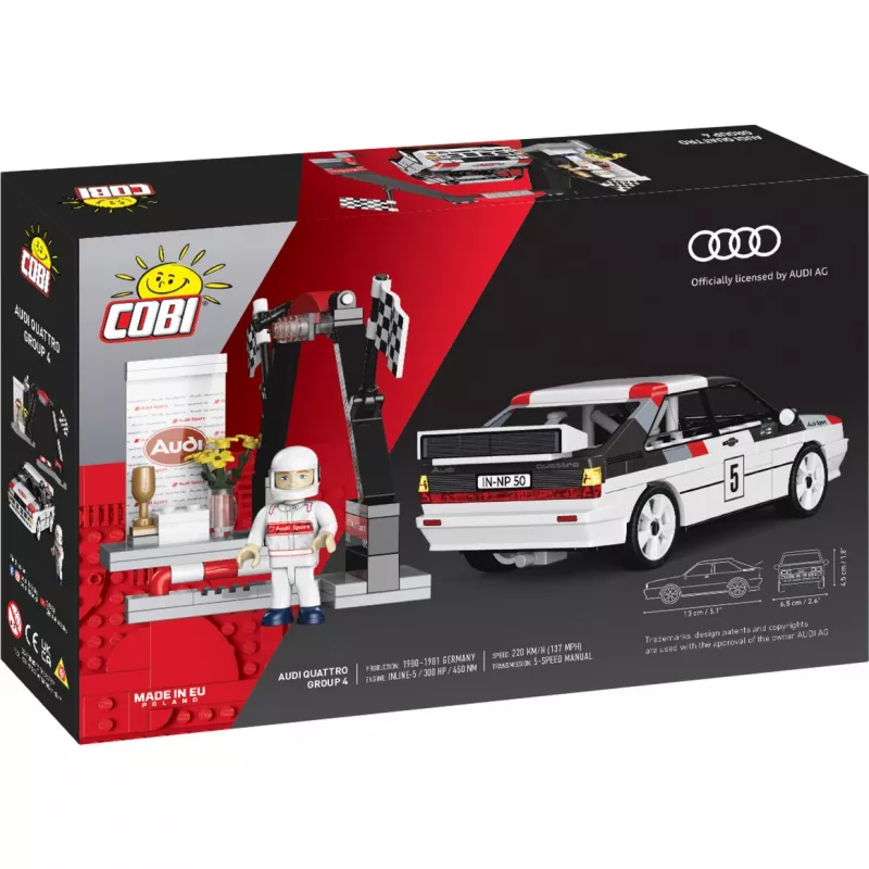 Cobi Audi Quattro Group 4 Būvbloku komplekts (1:35 mērogs, 240 gab.)