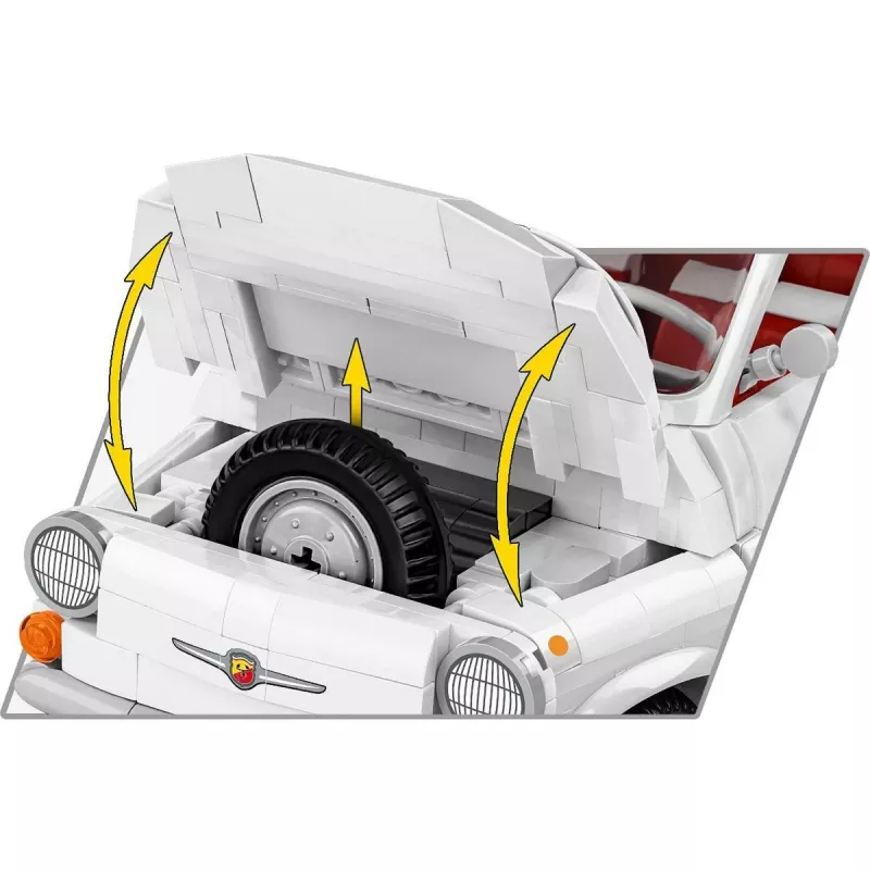 COBI Fiat 500 Abarth 1:12 Mēroga Tālvadības Auto (RTR) Sarkans