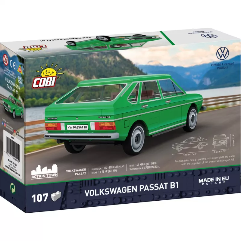 COBI Volkswagen Passat B1 (Zaļš, Mērogs 1:35) Konstruktors