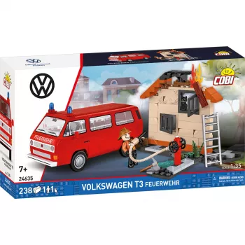 Cobi Volkswagen T3 Feuerwehr Ugunsdzēsēju Auto Būvēšanas Bloku Komplekts (230 Gabali)