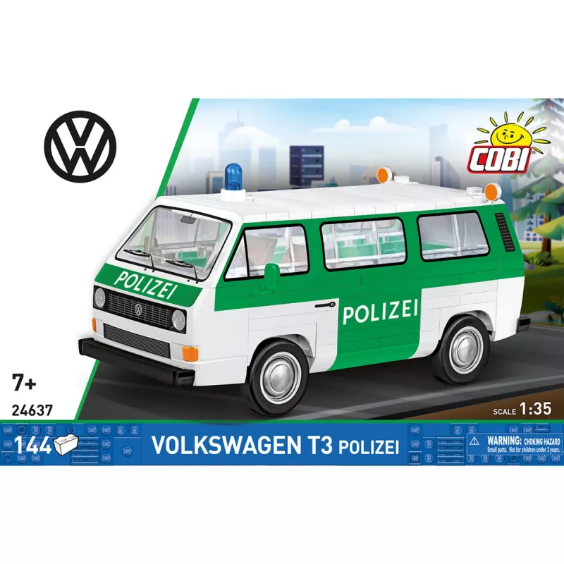 COBI Volkswagen T3 Policijas Būvbloku Komplekts 1:35 Mērogs 225 Gabali