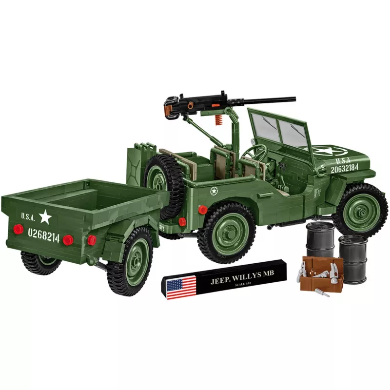 COBI Willys MB & Trailer Executive Edition Būvbloķēšu Komplekts (400 Gabali)