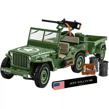 COBI Willys MB & Trailer Executive Edition Būvbloķēšu Komplekts (400 Gabali)