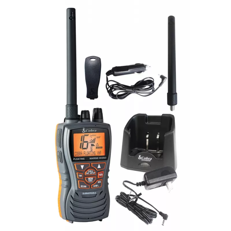 Cobra HH350 Marine VHF Radio ar Bluetooth un IPX7 ūdensizturību