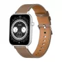 COLMI C28 Smartwatch – Sudraba + Brūna ādas siksniņa