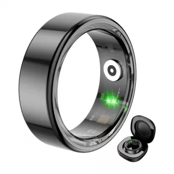 COLMI R02 Smart Ring Size 10 19.8 mm Black with Charging Case