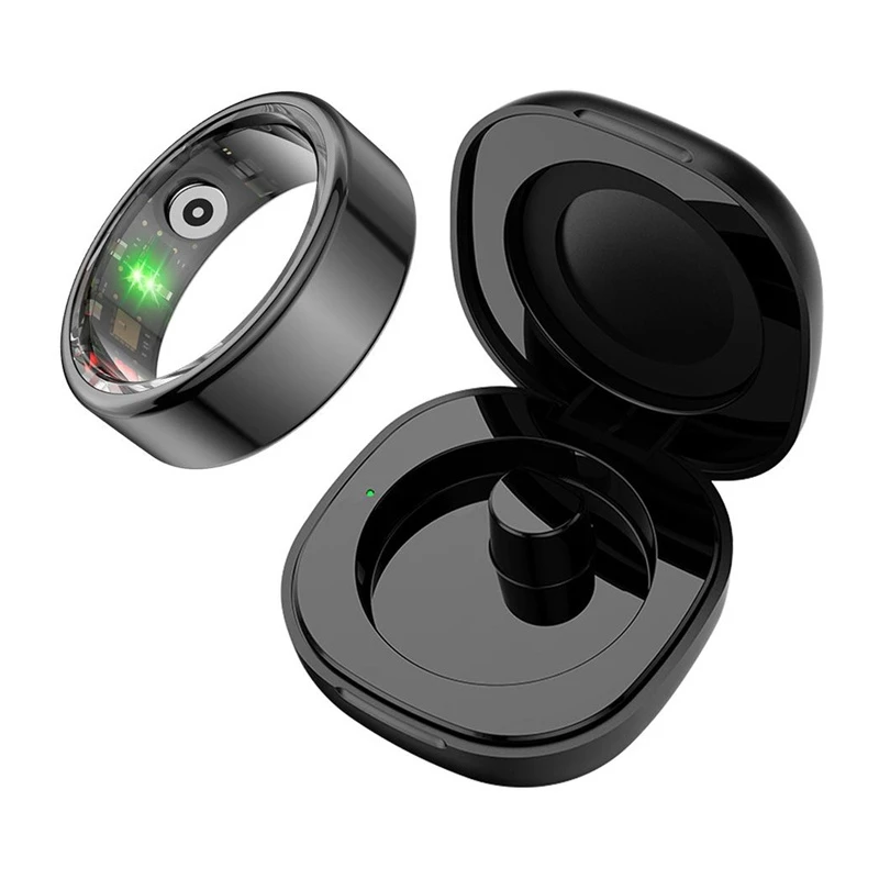 COLMI R02 Smart Ring Size 10 19.8 mm Black with Charging Case