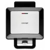 CONCEPT VF3060 Gofruotuvas 1400W 2-Slice Square Waffle Maker, Non-Stick Removable Plates, Adjustable Thermostat, Black/Stainless Steel