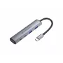 Conceptronic 4-in-1 USB-C Hub Dock ar 2x USB-C, 2x USB-A un 100W PD - Pelēks