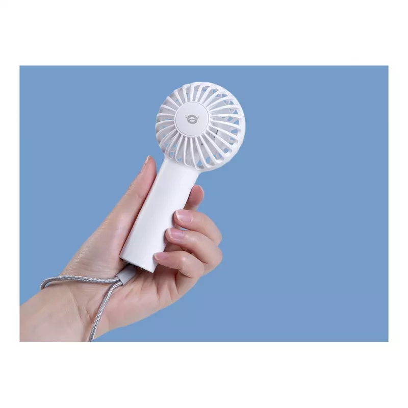 CONCEPTRONIC AERIVA01W Mini portatīvais ventilators balts – uzlādējams, 3 ātrumi, USB-C