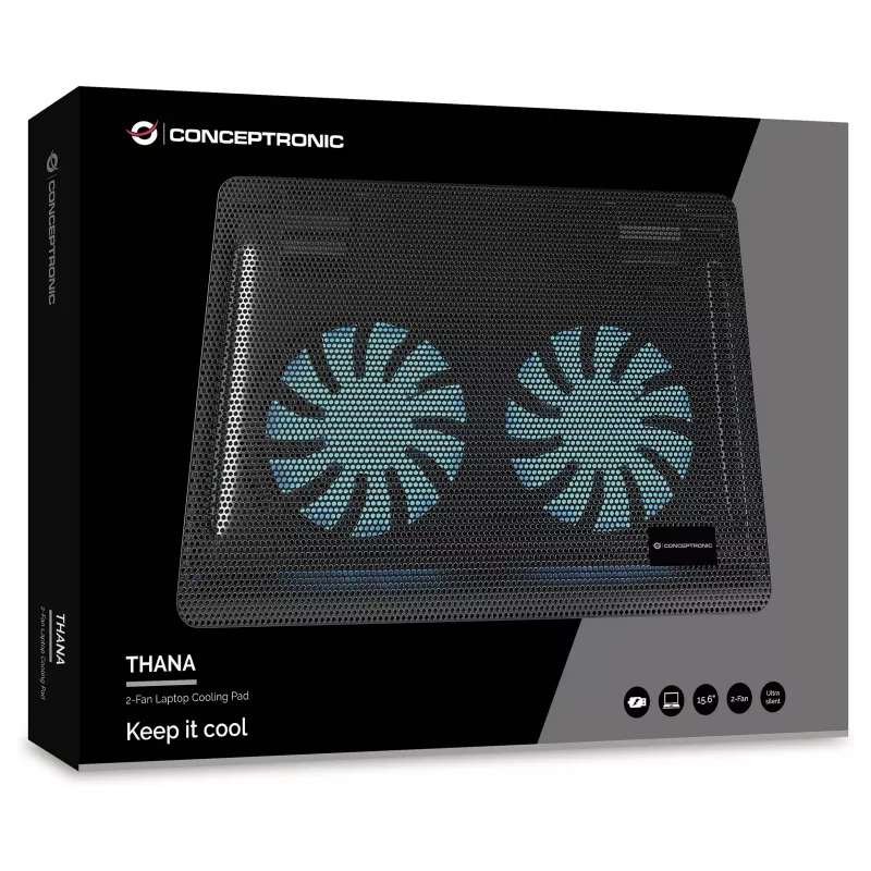 Conceptronic CNBCOOLPAD2F Notebook dzesēšanas paliktnis 39,6 cm (15,6 inch)