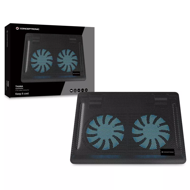 Conceptronic CNBCOOLPAD2F Notebook dzesēšanas paliktnis 39,6 cm (15,6 inch)