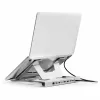 Conceptronic DONN35S Laptop Statīvs ar 7-in-1 USB-C Dokošanas staciju, Dual HDMI 4K60Hz, GbE, USB-C 5Gbps, 2x USB-A, 100W PD, Sudraba