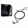 Conceptronic NBT Nano-Lock Dual klēpjdatora kombinētā slēdzene, 4 ciparu, 1.8m tērauda trose, melna/sudraba