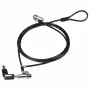 Conceptronic NBT Nano-Lock Dual klēpjdatora kombinētā slēdzene, 4 ciparu, 1.8m tērauda trose, melna/sudraba