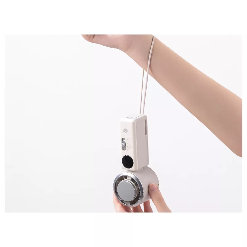 CONCEPTRONIC Turbo rokas ventilators ar dzesēšanas plāksni, krēmkrāsas