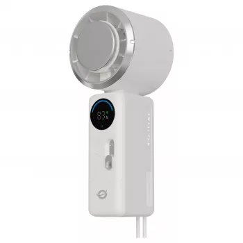 CONCEPTRONIC Turbo rokas ventilators ar dzesēšanas plāksni, krēmkrāsas