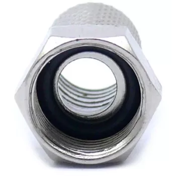 CONOTECH NS-511 F veida kompresijas savienotājs ar laikapstākļu blīvējumu RG6 koaksiālajam kabelim, 6,8 mm, niķelēts misiņš, 75 omi