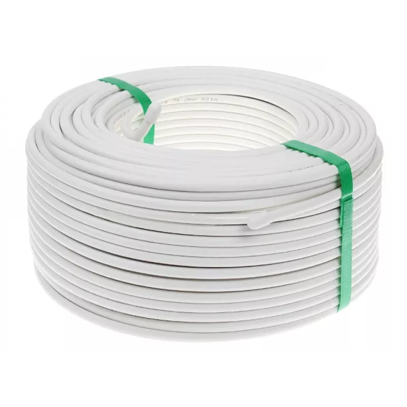 CONOTECH NS100 Trishield koaksiālais kabelis 1m balts 75 Ohm trīskāršais ekranējums