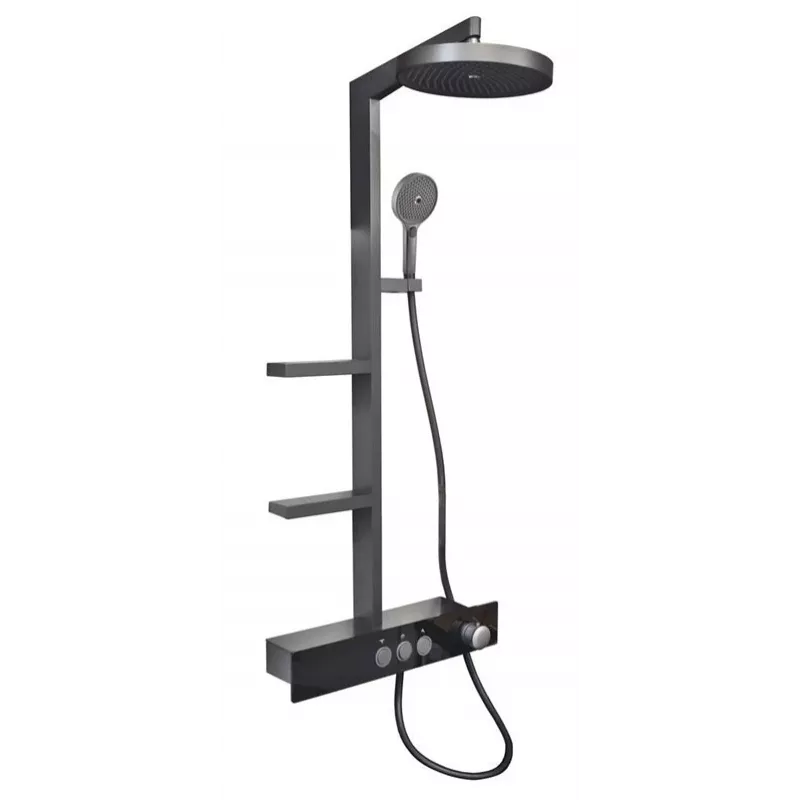CONTIPRO Dušas komplekts DomoLetto Metāla pelēks