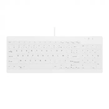 Contour ACTIVE KEY Higiēnas kompakta īpaši plakana vadu USB tastatūra melna (AK-C7012F-UVS-W/FR)
